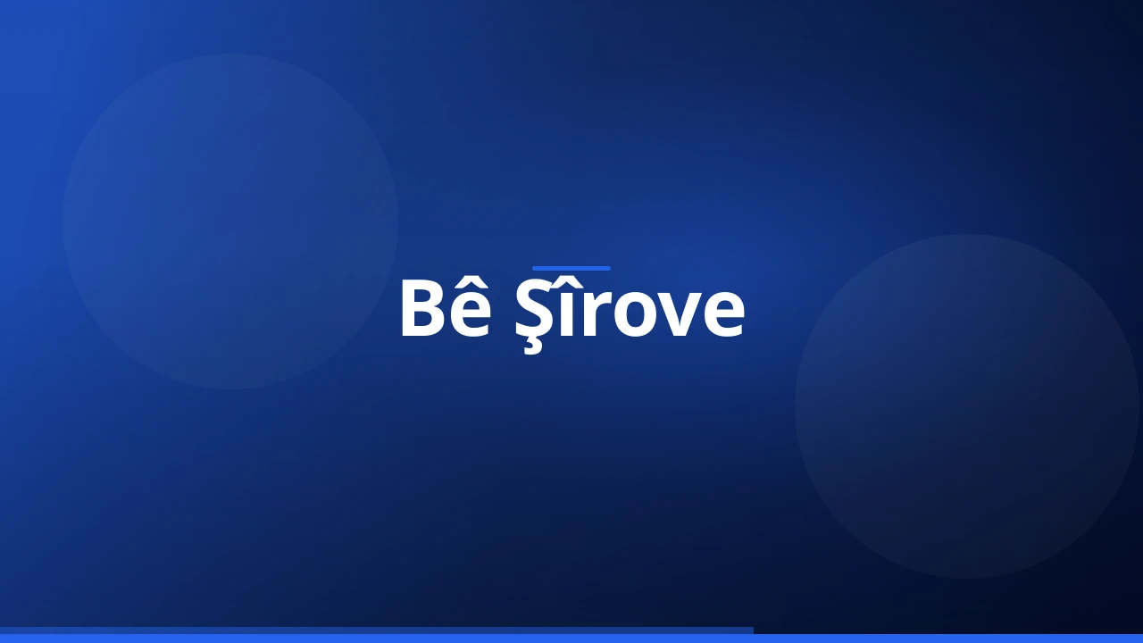 Bê Şîrove