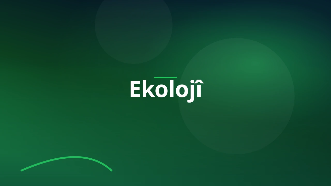 Ekolojî