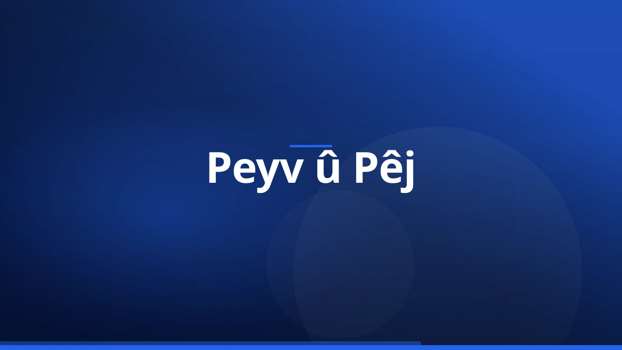 Peyv û Pêj
